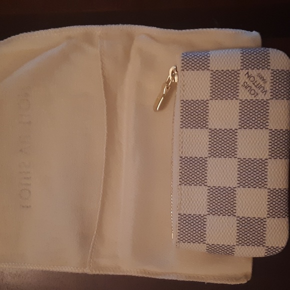 White Cles Damier Azur Key, Credit Card Wallet - Picture 5 of 6